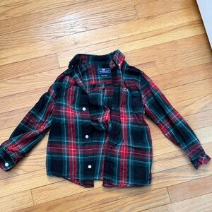 Vineyard Vines Kids Plaid Shirt - Red and Green
